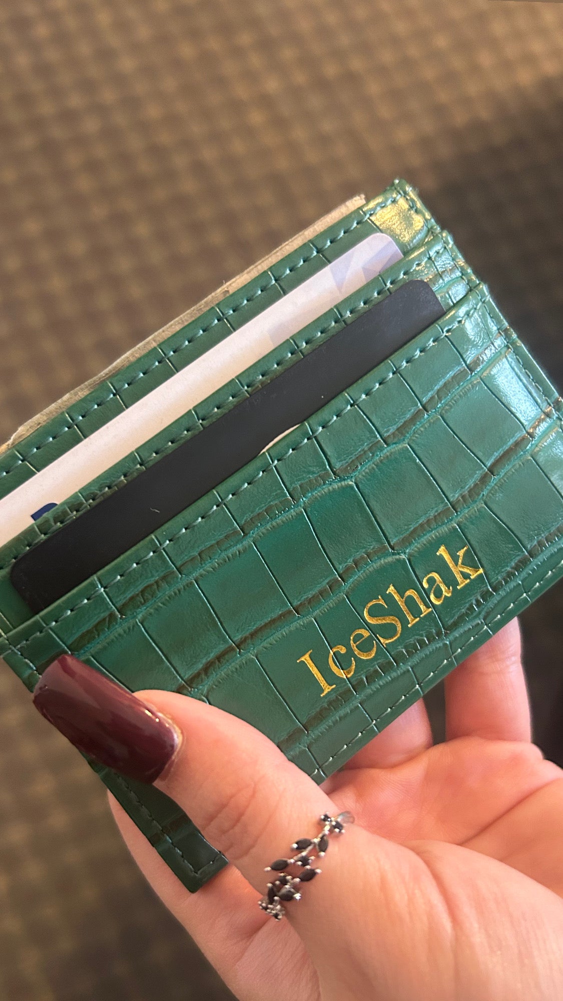 CROCODILE CARD HOLDER + MONEY POCKET