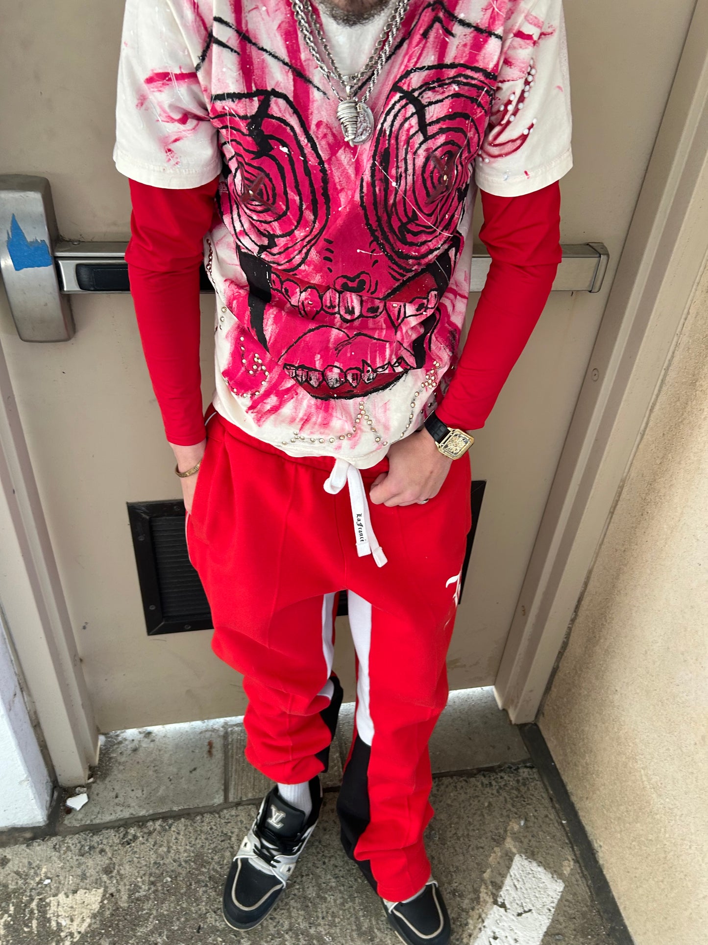 1/1 PREMIUM STUDDED “SMIRK” TEE