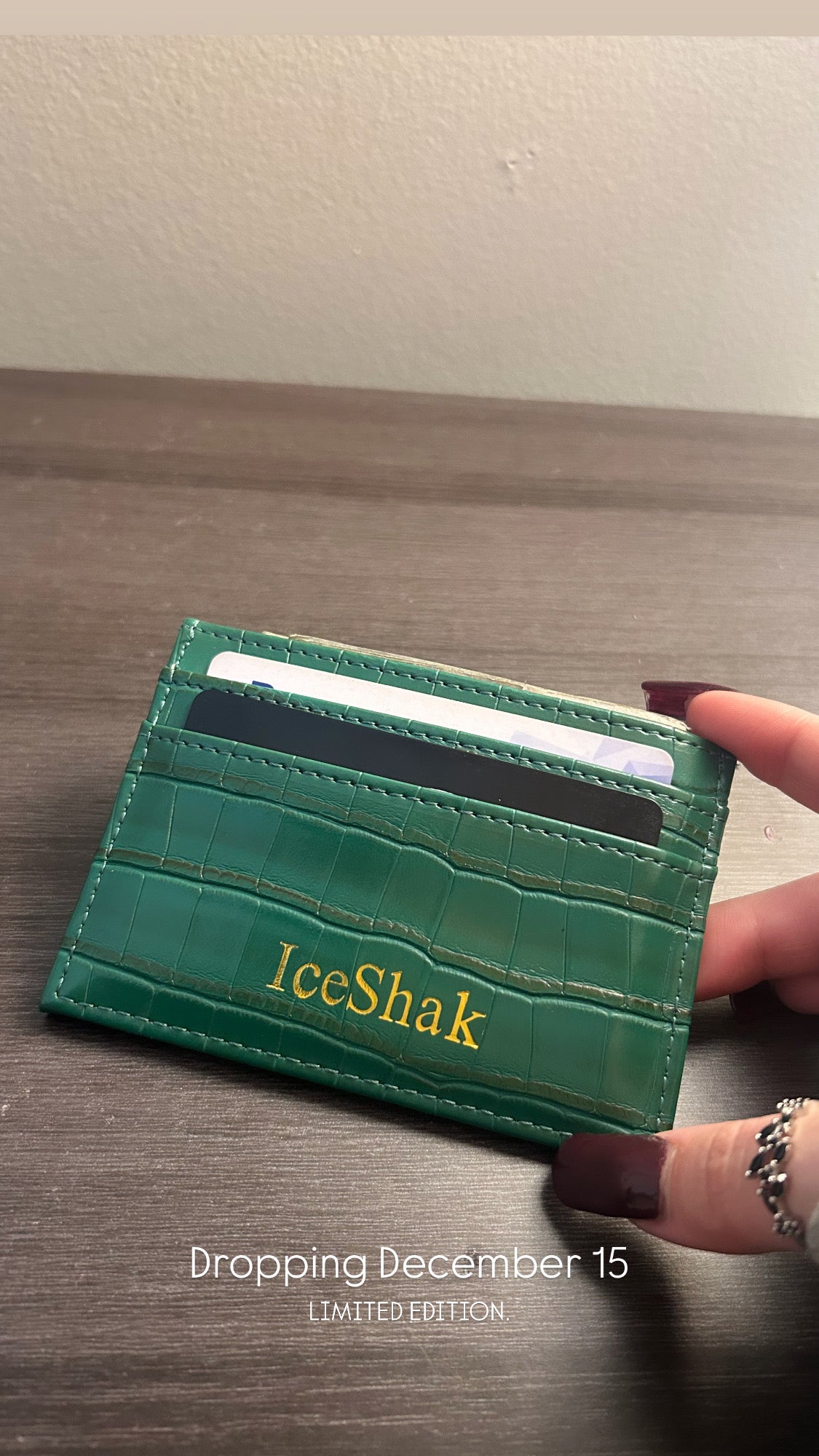 CROCODILE CARD HOLDER + MONEY POCKET