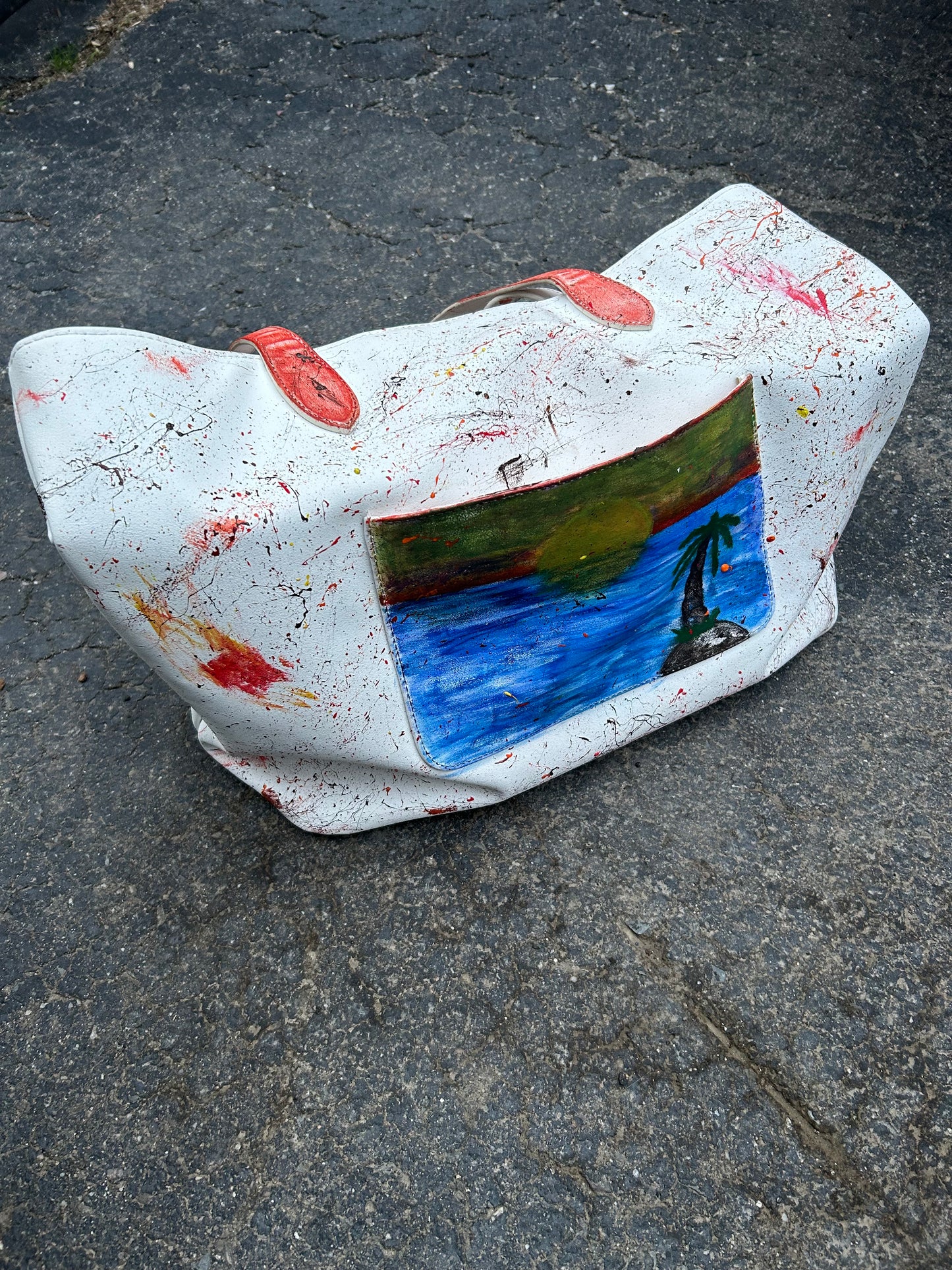 “EYE TO EYE” LEATHER SIDE PURSE
