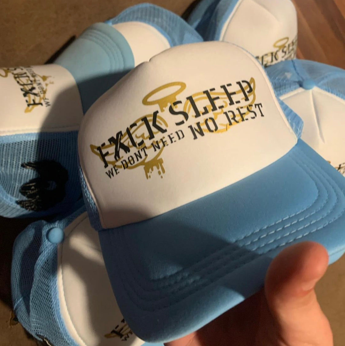 “FUCK SLEEP” TRUCKER HAT V1